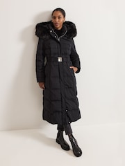 Phase Eight Black Dixie Long Puffer Coat - Image 7 of 7