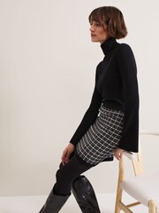 Phase Eight Black Tiffany Tweed Skirt - Image 6 of 7