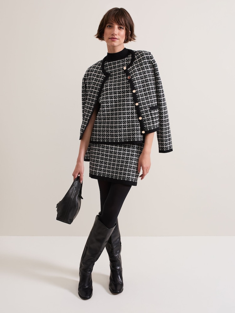 Phase Eight Black Tiffany Tweed Skirt - Image 7 of 7