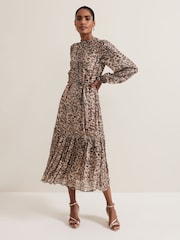 Phase Eight Black Eve Shimmer Midi Dress - Image 3 of 9