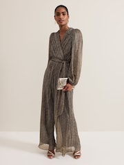 Phase Eight Gold Alli Gold Jumpsuit - Image 2 of 8