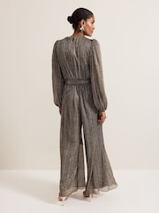 Phase Eight Gold Alli Gold Jumpsuit - Image 3 of 8