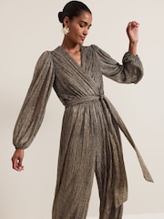 Phase Eight Gold Alli Gold Jumpsuit - Image 4 of 8