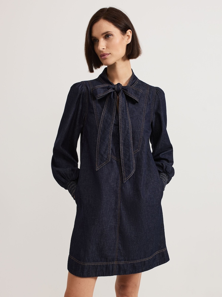 Phase Eight Blue 100% Cotton Geneve Denim Dress - Image 1 of 7