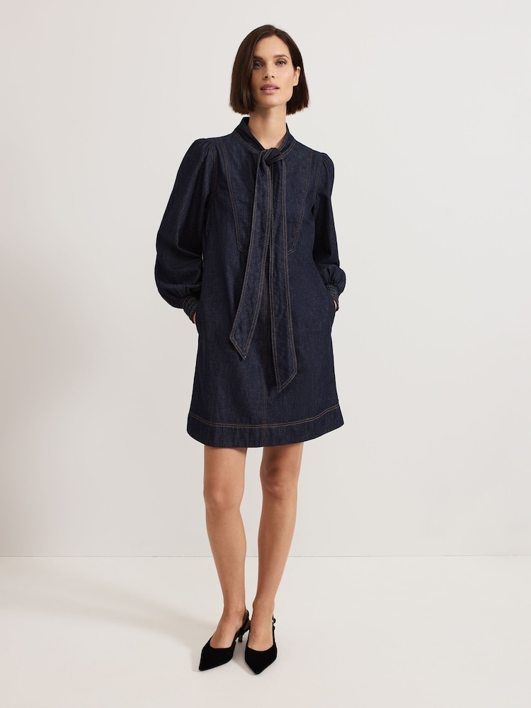 Phase Eight Blue 100% Cotton Geneve Denim Dress - Image 2 of 7