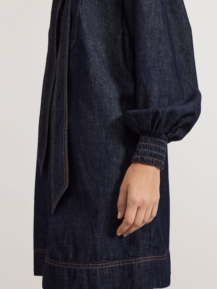 Phase Eight Blue 100% Cotton Geneve Denim Dress - Image 5 of 7