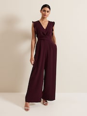 Phase Eight Burgundy Red Ayla Jumpsuit - Image 1 of 7