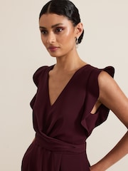 Phase Eight Burgundy Red Ayla Jumpsuit - Image 4 of 7