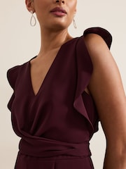 Phase Eight Burgundy Red Ayla Jumpsuit - Image 5 of 7