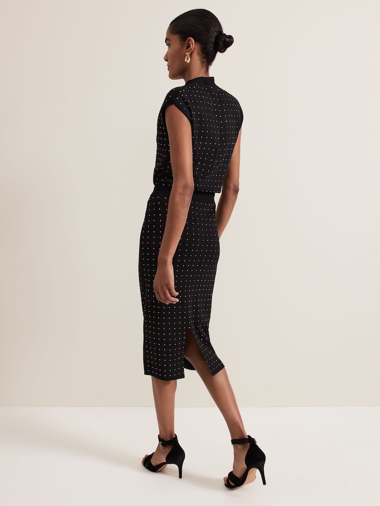 Phase Eight Black Kendall Stud Skirt - Image 2 of 6