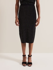 Phase Eight Black Kendall Stud Skirt - Image 3 of 6