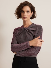 Phase Eight Purple Stella Shimmer Top - Image 1 of 7