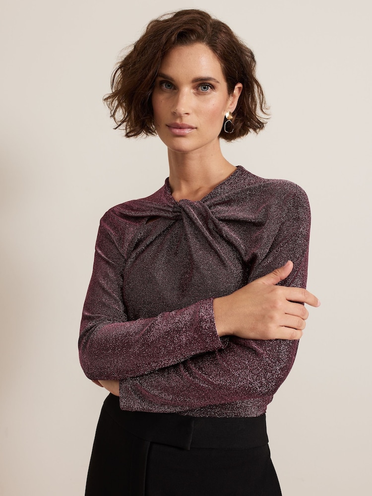 Phase Eight Purple Stella Shimmer Top - Image 1 of 7