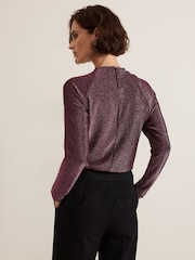 Phase Eight Purple Stella Shimmer Top - Image 2 of 7