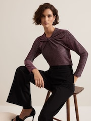 Phase Eight Purple Stella Shimmer Top - Image 5 of 7