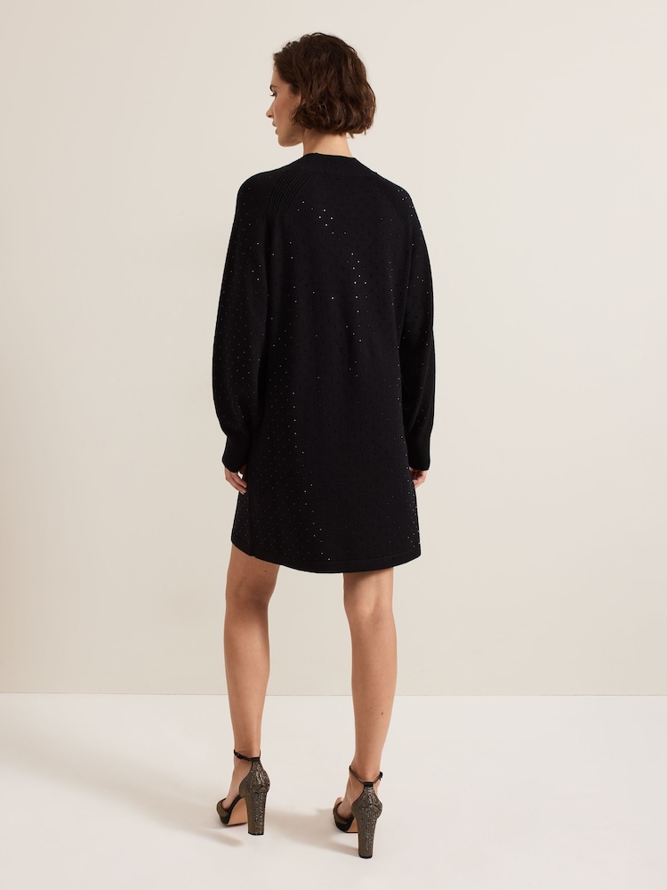 Phase Eight Black Tala Hotfix Dress - Image 2 of 7