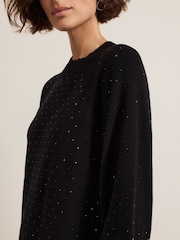 Phase Eight Black Tala Hotfix Dress - Image 5 of 7