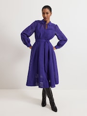 Phase Eight Purple Natalie Shirt Dress - Image 1 of 7