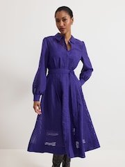 Phase Eight Purple Natalie Shirt Dress - Image 3 of 7