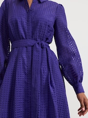 Phase Eight Purple Natalie Shirt Dress - Image 5 of 7