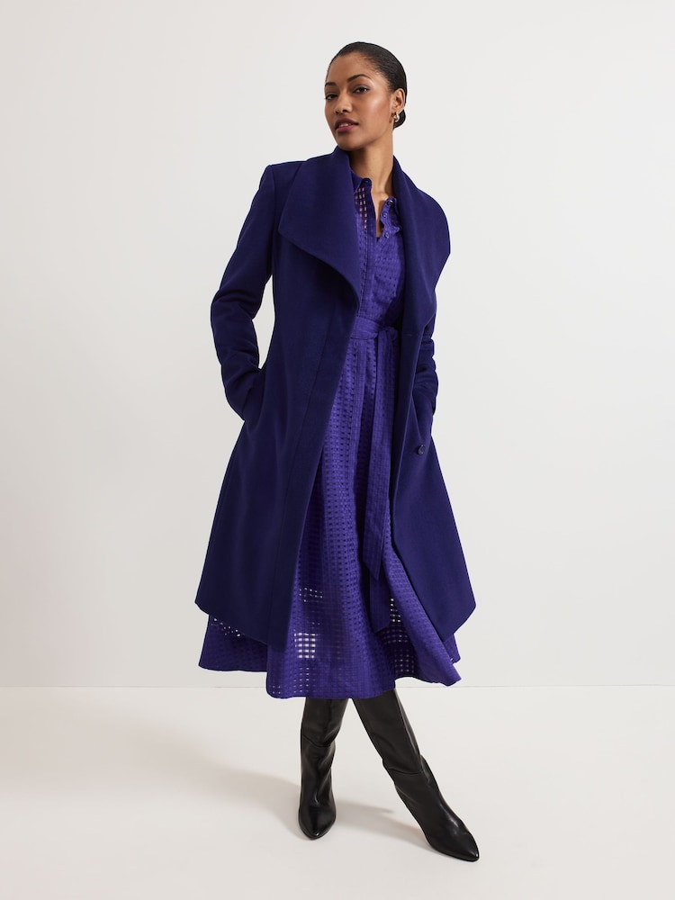 Phase Eight Purple Natalie Shirt Dress - Image 7 of 7
