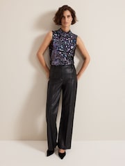 Phase Eight Purple Tasha Sequin Top - Image 3 of 7