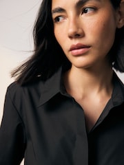 Black Fitted Collared Long Sleeve Shirts 2 Pack - Image 4 of 9