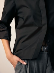 Black Fitted Collared Long Sleeve Shirts 2 Pack - Image 5 of 9