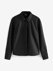 Black Fitted Collared Long Sleeve Shirts 2 Pack - Image 6 of 9
