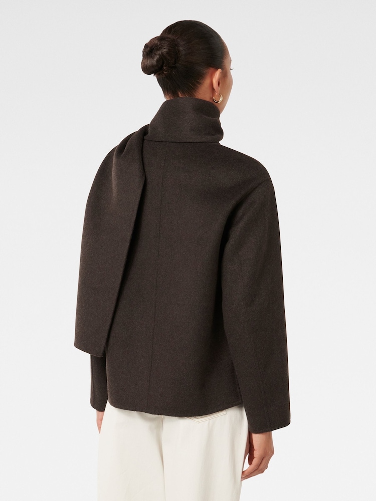 Forever New Brown Stella Scarf Coat - Image 2 of 4