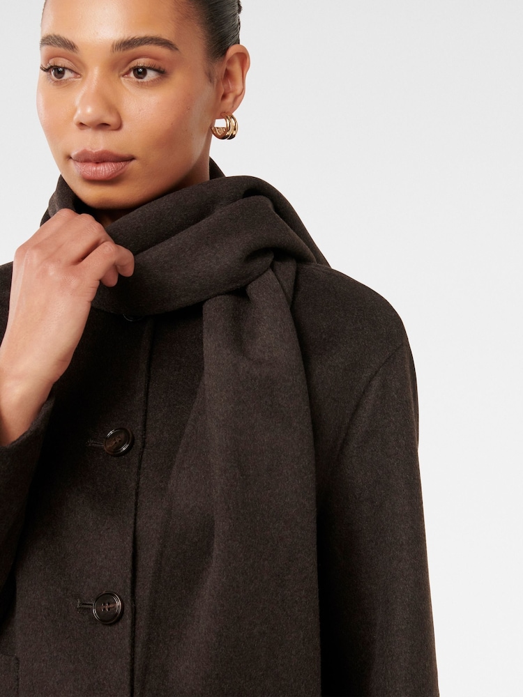 Forever New Brown Stella Scarf Coat - Image 3 of 4