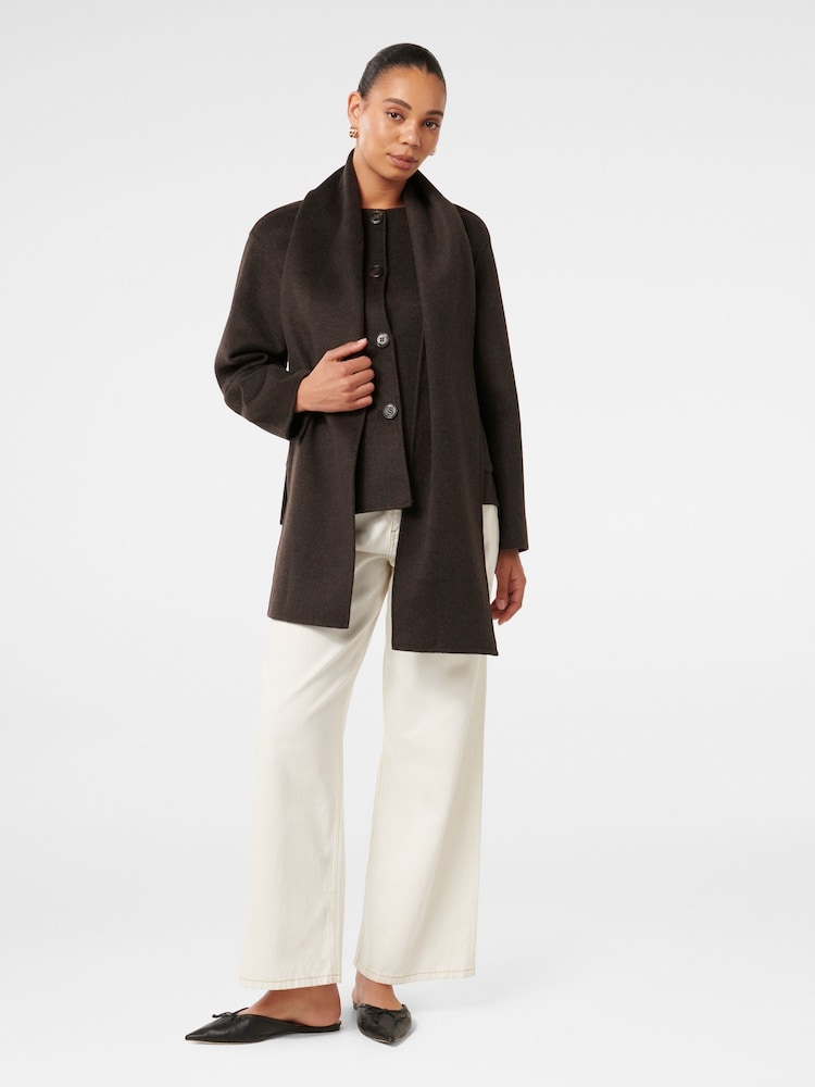Forever New Brown Stella Scarf Coat - Image 4 of 4