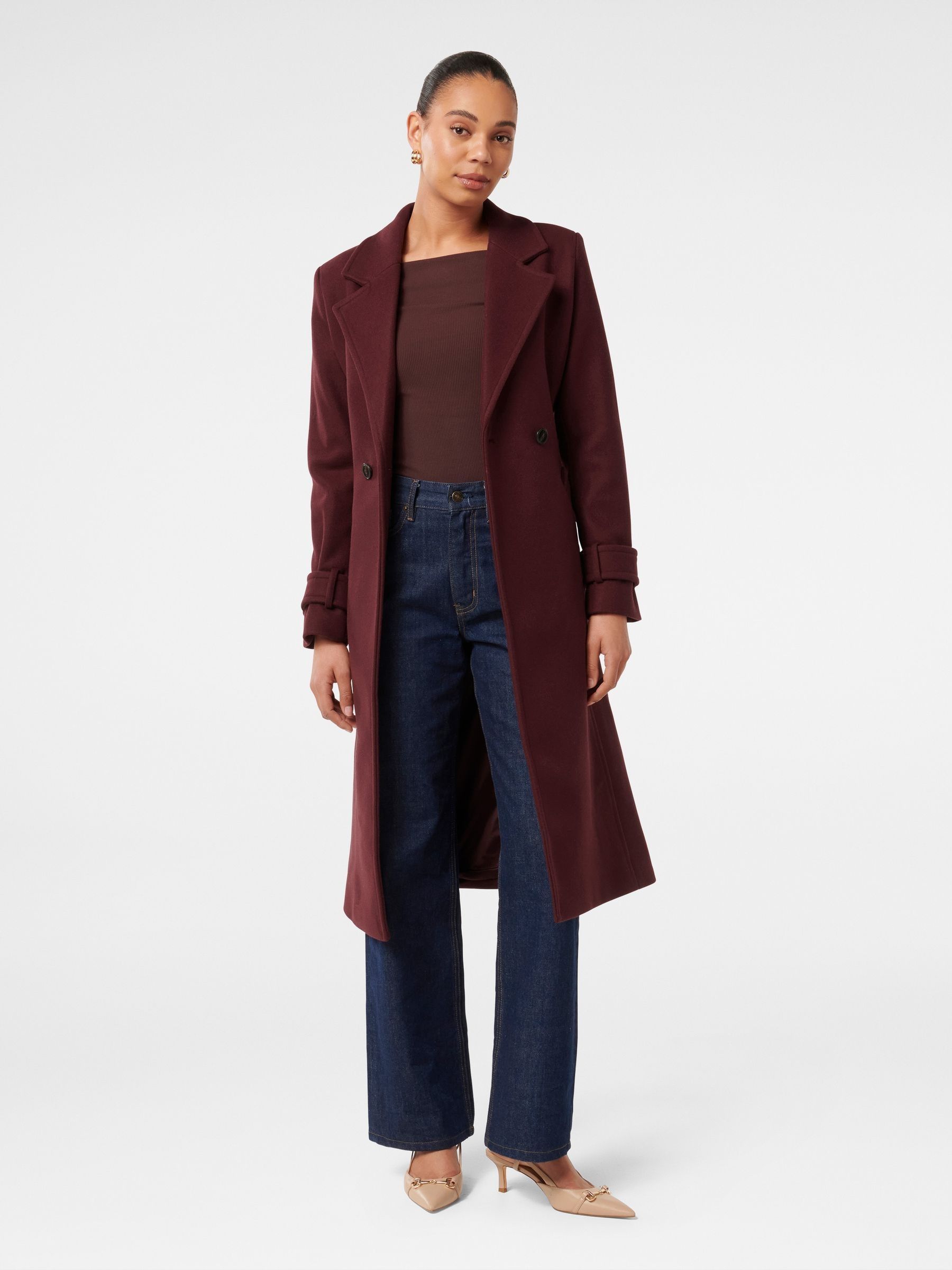 Purple wrap coat shop