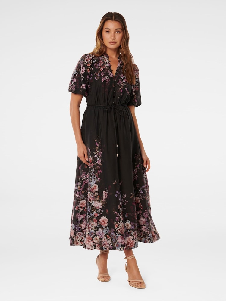 Rochie midi imprimată Forever New Adele cu o notă de in - Imaginea 1 din 3 Rochie midi imprimată Forever New Adele cu o notă de in - Imaginea 1 din 3