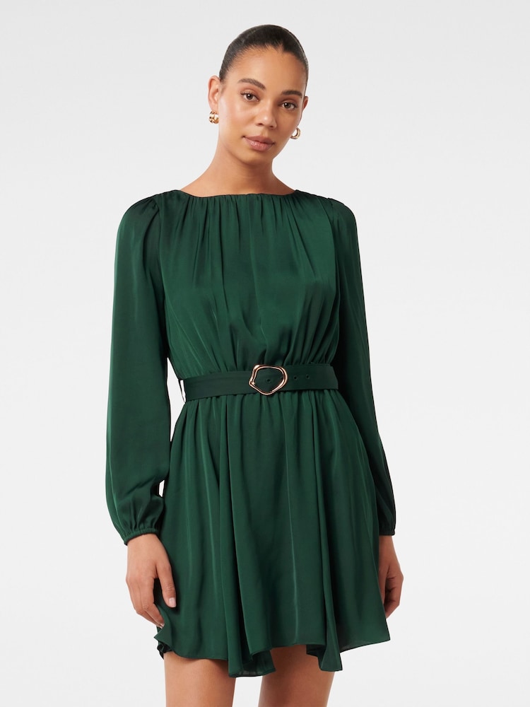 Forever New Green Florentine Belted Mini Dress - Image 1 of 4 Forever New Green Florentine Belted Mini Dress - Image 1 of 4