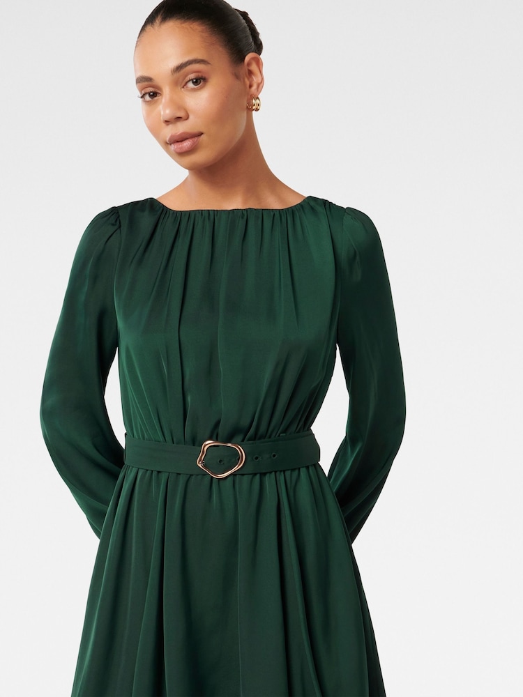 Forever New Green Florentine Belted Mini Dress - Image 3 of 4