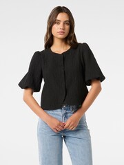 Forever New Black Bay Open Front Top - Image 1 of 4