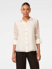 Forever New White Jacqui Textured Shirt - Image 1 of 4