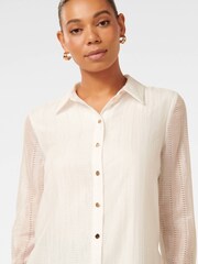 Forever New White Jacqui Textured Shirt - Image 3 of 4