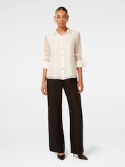 Forever New White Jacqui Textured Shirt - Image 4 of 4