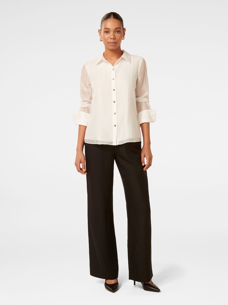 Forever New White Jacqui Textured Shirt - Image 4 of 4