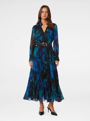 Forever New Skyla Plisat Mânecă lungă Midi Rochie - Imaginea 1 din 3