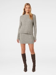Forever New Grey Rosie Cable Co-ord Jumper - Image 1 of 3