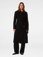 Forever New Black Ari Funnel Neck Coat - Image 1 of 4
