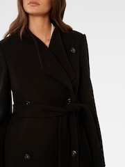 Forever New Black Ari Funnel Neck Coat - Image 3 of 4