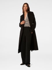 Forever New Black Ari Funnel Neck Coat - Image 4 of 4