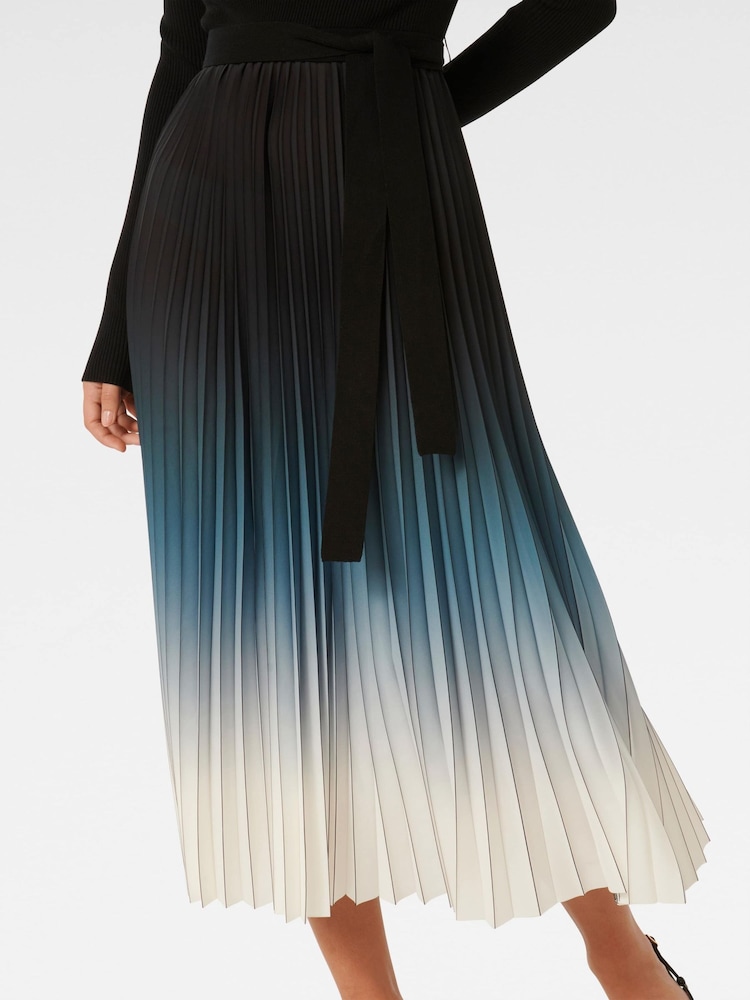 Forever New Black Harmony Ombre Pleated Midi Dress - Image 3 of 3 Forever New Black Harmony Ombre Pleated Midi Dress - Image 3 of 3