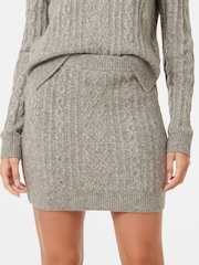 Forever New Grey Rosie Cable Co-ord Skirt - Image 1 of 4