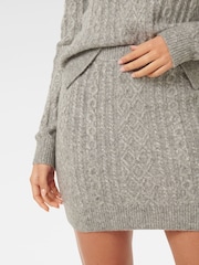 Forever New Grey Rosie Cable Co-ord Skirt - Image 3 of 4