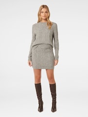Forever New Grey Rosie Cable Co-ord Skirt - Image 4 of 4